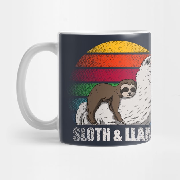 Llama and sloth by be yourself. design